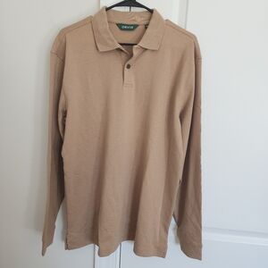 NWOT. Orvis Men's Classic Brown Polo Shirt. Size M.